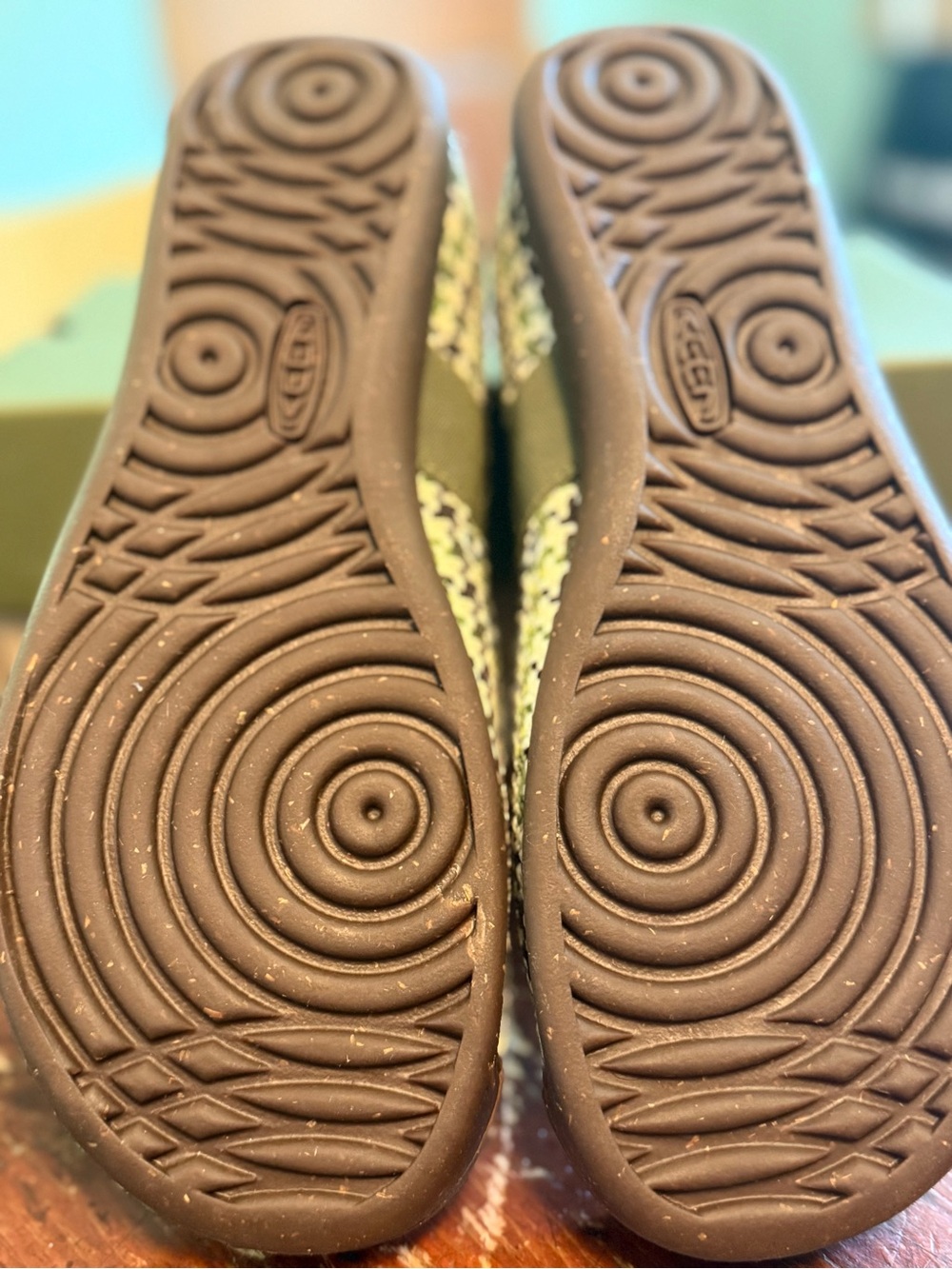 Women’s Keen Green Tweed Mary Jane Flats - Picture 4 of 6